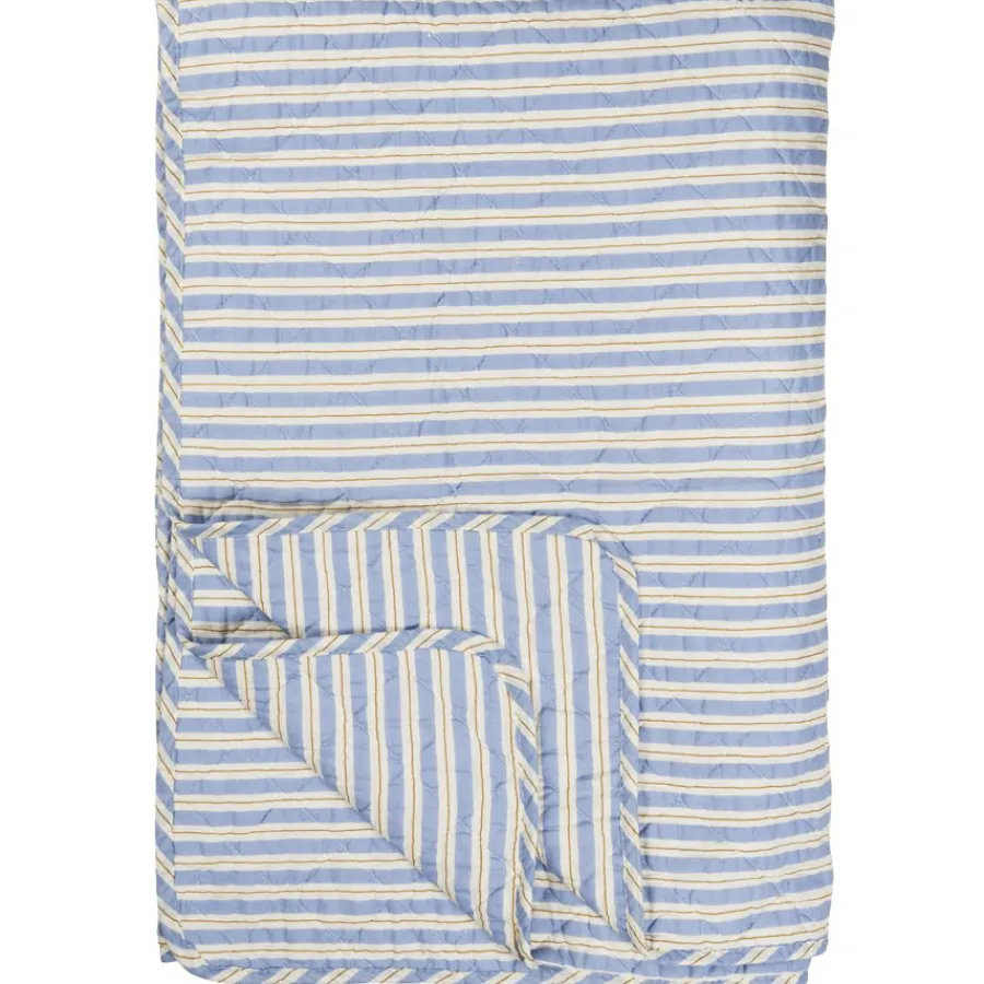 IB LAURSEN Tagesdecke Quilt mit weißen und braunen Streifen Best