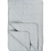 IB LAURSEN Tagesdecke Quilt hellblau/naturfarbene Karos Fashion