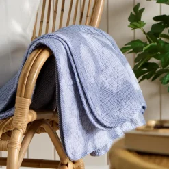 IB LAURSEN Tagesdecke Quilt weiß/dunkelblau gestreift Sale