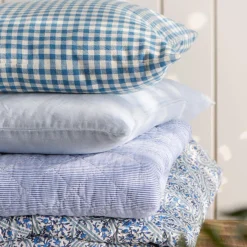 IB LAURSEN Tagesdecke Quilt weiß/dunkelblau gestreift Sale
