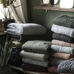IB LAURSEN Tagesdecke Vintage Quilt Ash Grey Hot