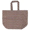 IB LAURSEN Tasche wattiert dunkelbraun/blau mit Blumenmuster New