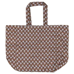 IB LAURSEN Tasche wattiert dunkelbraun/blau mit Blumenmuster New