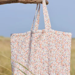 IB LAURSEN Tasche wattiert mit orangen und blauen Blumen Outlet