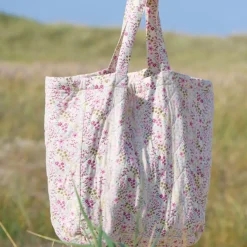 IB LAURSEN Tasche wattiert mit rosa, blauen und grünen Blumen Best