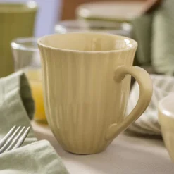 IB LAURSEN Tasse mit Rillen Mynte Wheat Straw Best