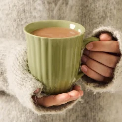 IB LAURSEN Tasse mit Rillen Mynte Wasabi Best