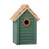 IB LAURSEN Vogelhaus blau mit naturfarbigem Dach Outlet