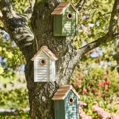 IB LAURSEN Vogelhaus weiß mit naturfarbigem Dach Best