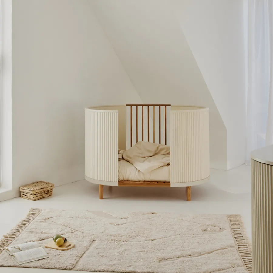 Kas Kopenhagen Babybett Kai Cream Oak inkl. Matratze Clearance