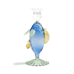 &klevering Kerzenhalter fish blue Outlet