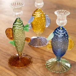 &klevering Kerzenhalter fish blue Outlet