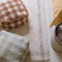 Lorena Canals Pouf Vichy Blue Sage Hot