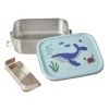 Rice NEU Edelstahl Lunchbox Brotdose mit flexiblem Trenner Blue Ocean 800 ml Hot
