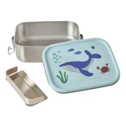 Rice NEU Edelstahl Lunchbox Brotdose mit flexiblem Trenner Blue Ocean 800 ml Hot