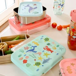 Rice NEU Edelstahl Lunchbox Brotdose mit flexiblem Trenner Blue Ocean 800 ml Hot