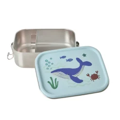 Rice NEU Edelstahl Lunchbox Brotdose mit flexiblem Trenner Blue Ocean 800 ml Hot