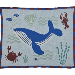 Rice NEU Gestrickte Babydecke Blue Ocean Design Hot