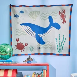 Rice NEU Gestrickte Babydecke Blue Ocean Design Hot