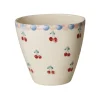 Rice NEU Keramik Becher Oval handbemalt Cherries Hot
