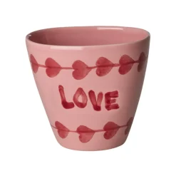 Rice NEU Keramik Becher Oval handbemalt LOVE Sale