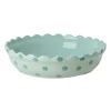 Rice NEU Kuchenform Keramik Mint Green Dots Large Discount