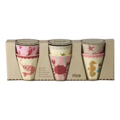 Rice NEU Melamin Becher Coral Ocean Prints 160 ml 6er-Set Clearance
