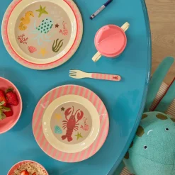 Rice NEU Melamin Kinderteller Coral Ocean Print Online