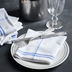 Nicolas Vahé Stoffserviette Amow Weiß/Blau 4er-Set Online
