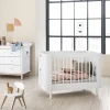 Oliver Furniture Baby- und Kinderbett Wood Mini+ Weiß inkl. Umbauset Juniorbett Fashion