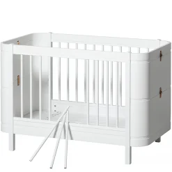 Oliver Furniture Baby- und Kinderbett Wood Mini+ Weiß inkl. Umbauset Juniorbett Fashion