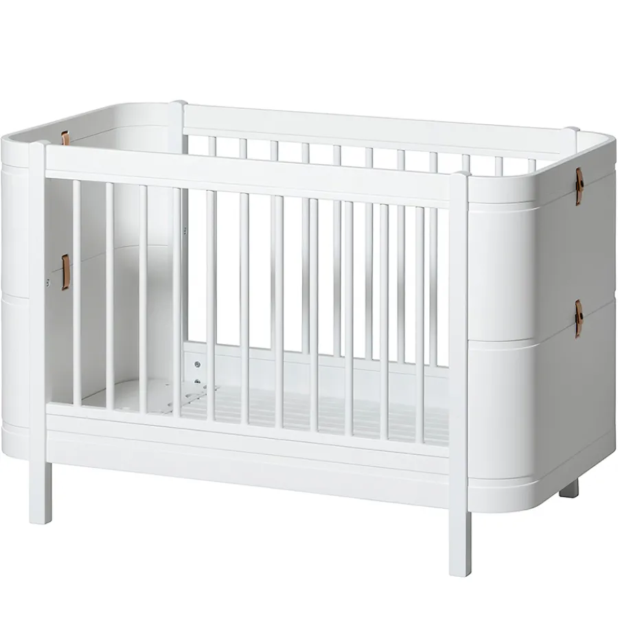 Oliver Furniture Baby- und Kinderbett Wood Mini+ Weiß inkl. Umbauset Juniorbett Fashion