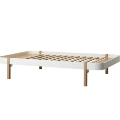 Oliver Furniture Bett Wood Lounger 120 x 200 Weiß/Eiche Outlet
