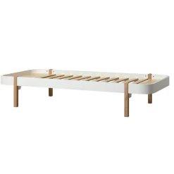 Oliver Furniture Bett Wood Lounger 90 x 200 Weiß/Eiche Clearance