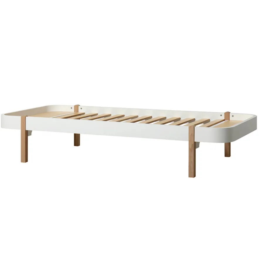 Oliver Furniture Bett Wood Lounger 90 x 200 Weiß/Eiche Clearance