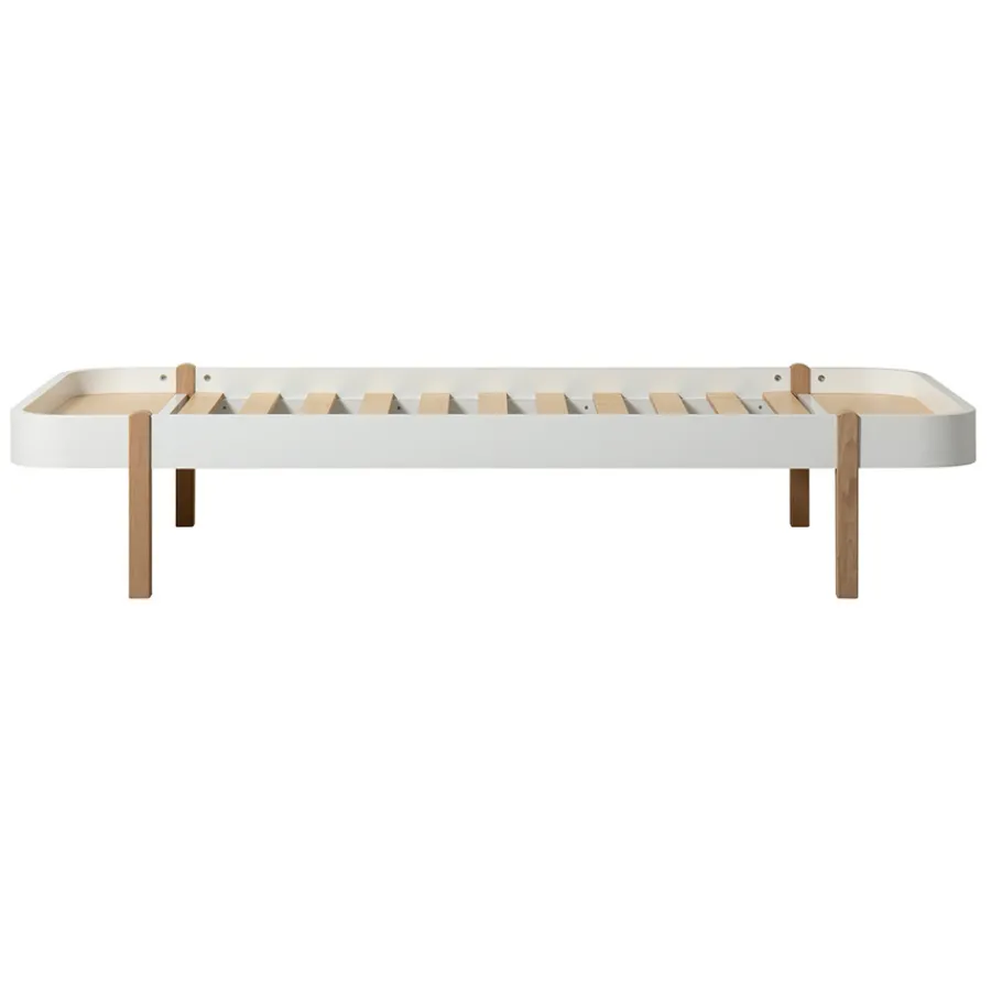 Oliver Furniture Bett Wood Lounger 90 x 200 Weiß/Eiche Clearance