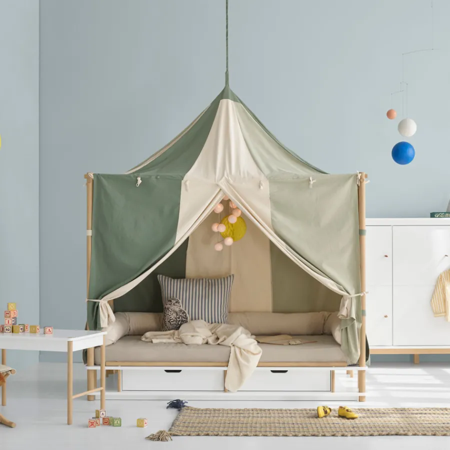Oliver Furniture Camp Betthimmel Circus grün/ungefärbt Discount