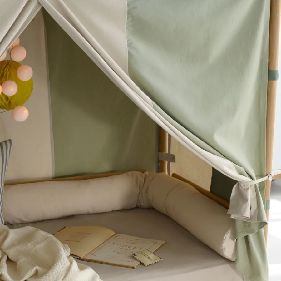 Oliver Furniture Camp Betthimmel Circus grün/ungefärbt Discount