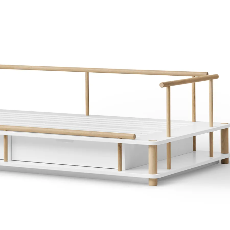 Oliver Furniture Camp Bettsofa 90x180 cm weiß/Eiche Best