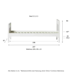 Oliver Furniture Einzelbett Seaside Classic Weiß - Sofort Lieferbar! Discount