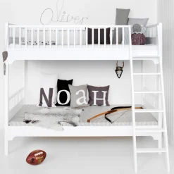 Oliver Furniture Etagenbett Seaside Classic Weiß mit schräger Leiter Hot