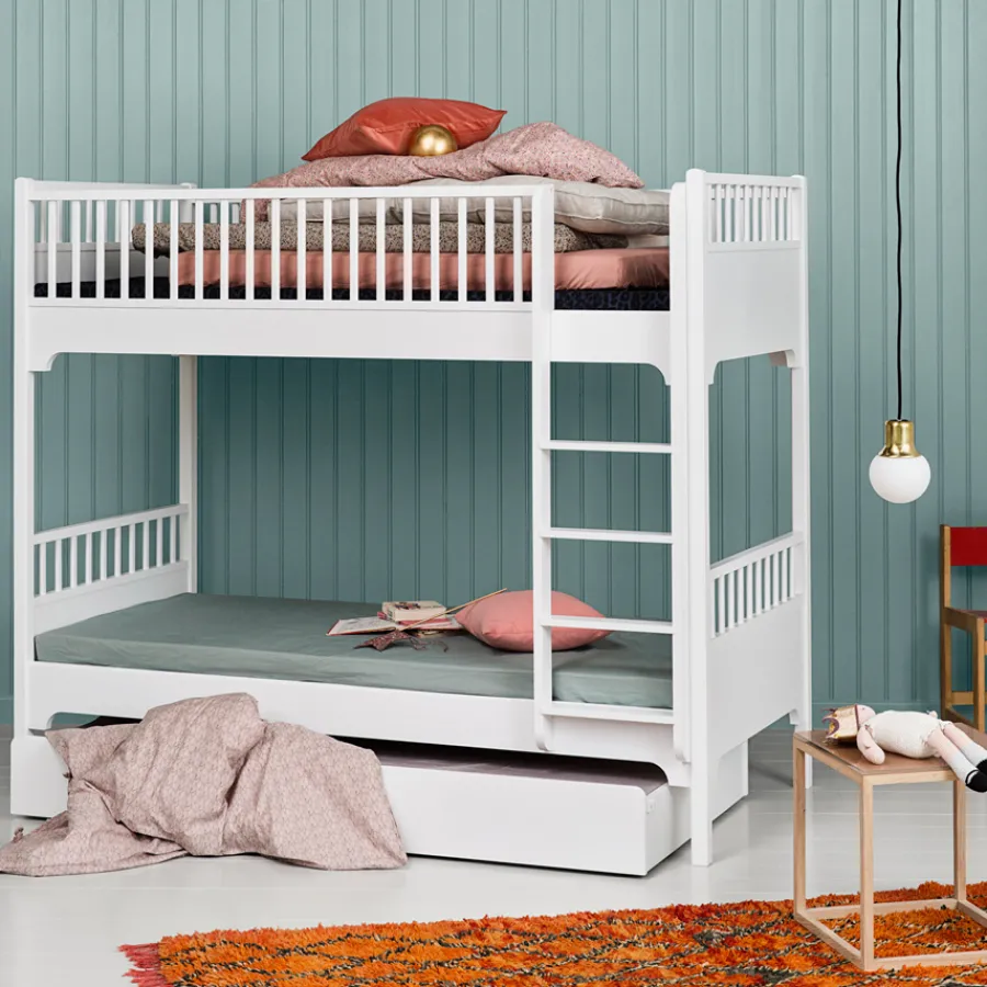 Oliver Furniture Etagenbett Seaside Classic Weiß mit gerader Leiter Sale