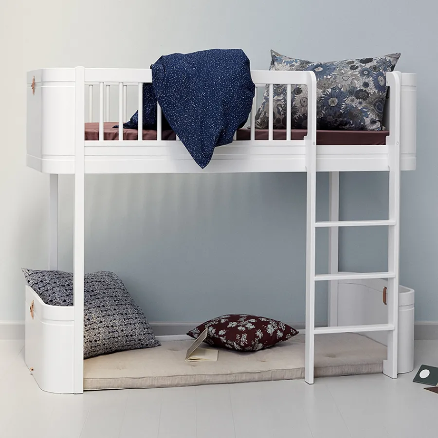 Oliver Furniture halbhohes Hochbett Wood Mini+ Weiß Hot