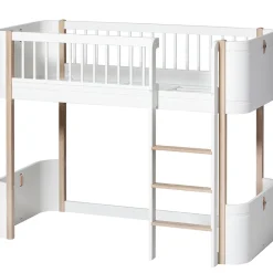Oliver Furniture halbhohes Hochbett Wood Mini+ Weiß/Eiche Sale