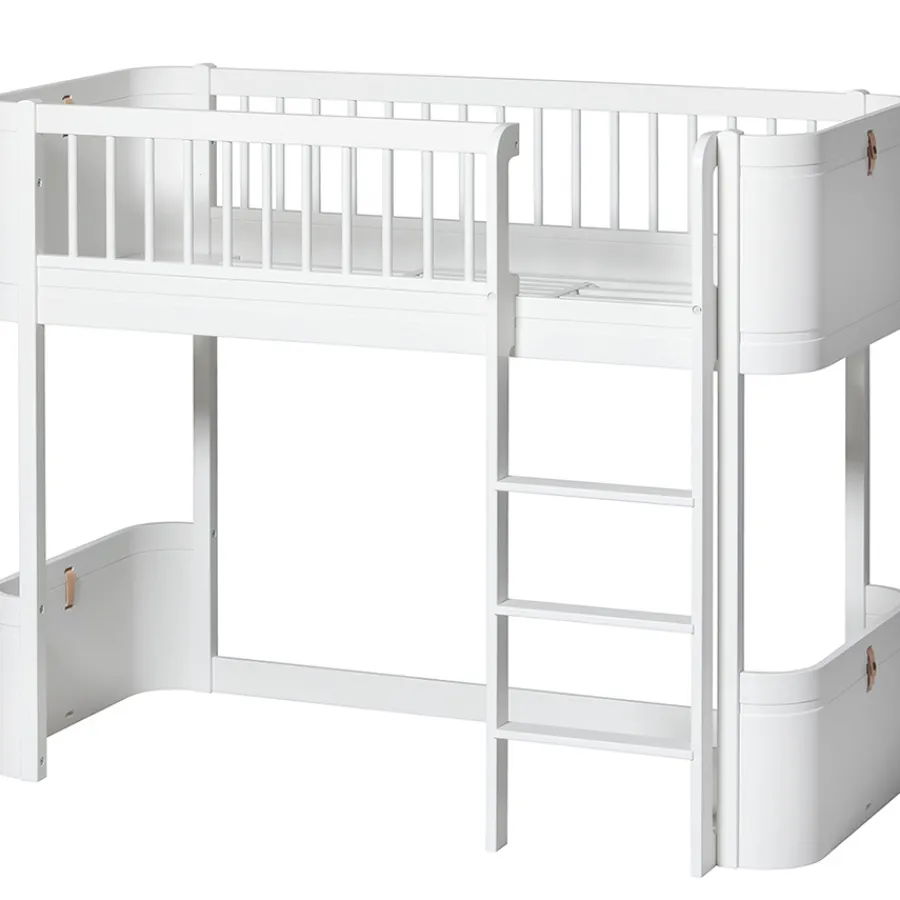 Oliver Furniture halbhohes Hochbett Wood Mini+ Weiß Hot