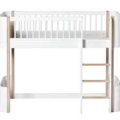 Oliver Furniture halbhohes Hochbett Wood Mini+ Weiß/Eiche Sale