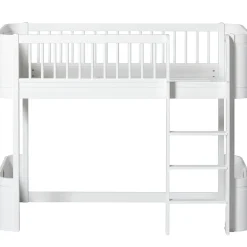 Oliver Furniture halbhohes Hochbett Wood Mini+ Weiß Hot