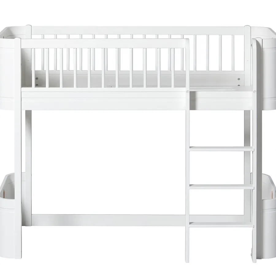 Oliver Furniture halbhohes Hochbett Wood Mini+ Weiß Hot