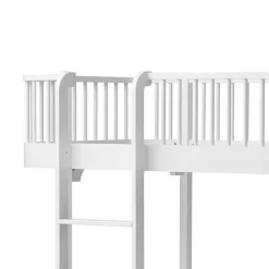 Oliver Furniture halbhohes Hochbett Wood Original Weiß - Leiter vorne 138 cm Clearance