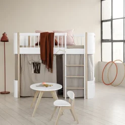 Oliver Furniture halbhohes Hochbett Wood Mini+ Weiß/Eiche Sale